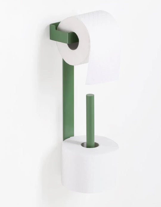 Slim toilet paper holder with spare. Toilet roll holder. Colored bath accessories. MT