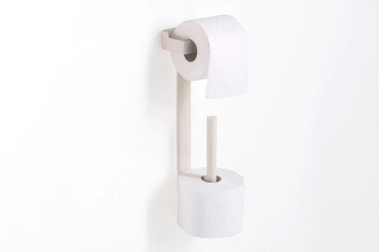 Slim toilet paper holder with spare. Toilet roll holder. Colored bath accessories. MT