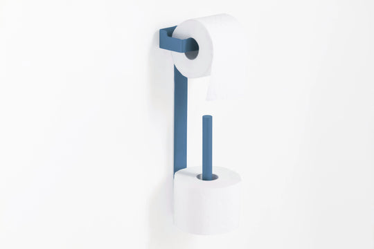 Slim toilet paper holder with spare. Toilet roll holder. Colored bath accessories. MT