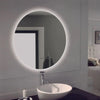 Aura Round frameless LED bathroom mirror. Backlit LED mirror. Touchless switch. Secret Bath
