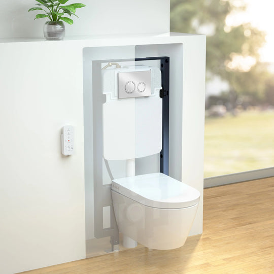 Roca Omi Wall Hung Smart Toilet, White Vitreous China/White Roca
