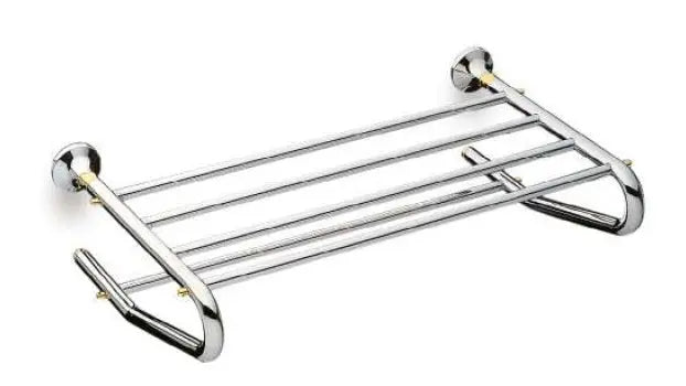 Filigrana chrome-gold towel shelf. Towel rack Uraldi