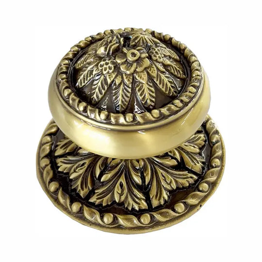 Paris Center door fixed knob 5.6 in . Classica collection. Brass door Knob Luxury door knobs. Secret Bath Plus