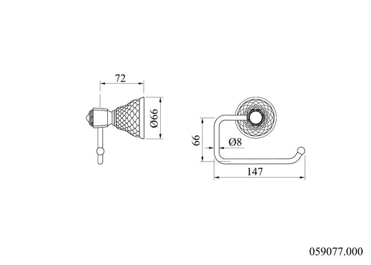 Dragon Swarovski® gold toilet paper holder, toilet roll holder, luxury bath accessories Secret Bath