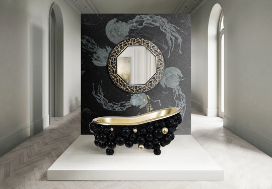 Newton Black Gold Luxury freestanding bathtub MV