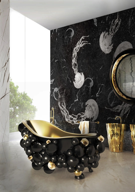 Newton Black Gold Luxury freestanding bathtub MV