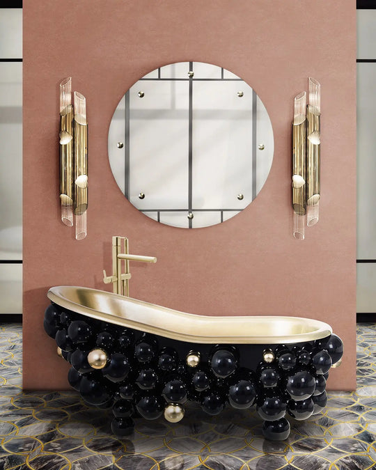 Newton Black Gold Luxury freestanding bathtub MV