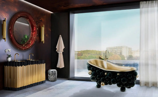 Newton Black Gold Luxury freestanding bathtub MV