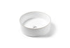 Beige trim round bathroom sink