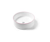 Magenta trim round bathroom sink