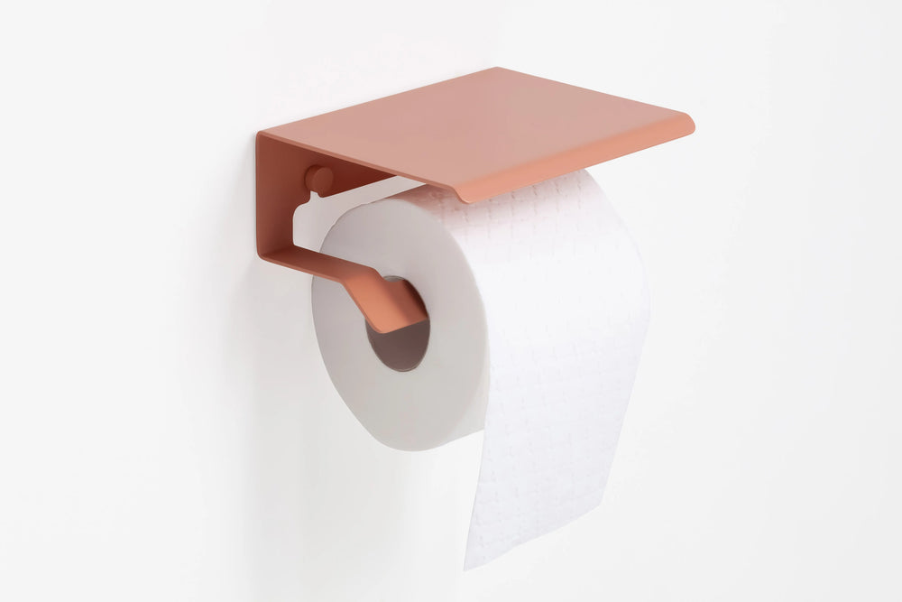 Slim toilet paper holder with lid. Toilet roll holder. Color bath accessories MT