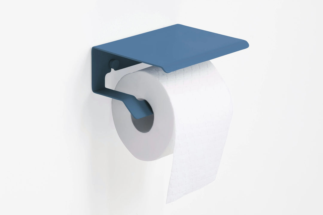 Slim toilet paper holder with lid. Toilet roll holder. Color bath accessories MT