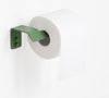 Slim green toilet paper holder. Toilet roll holder. Green bath accessories