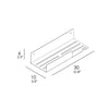 Modern 12" shower shelf with hook. Contemporary shower caddy secretbathstore
