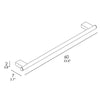 Tomo modern design brushed bronze towel bar holder. secretbathstore