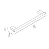 Tomo modern design brushed bronze towel bar holder. secretbathstore