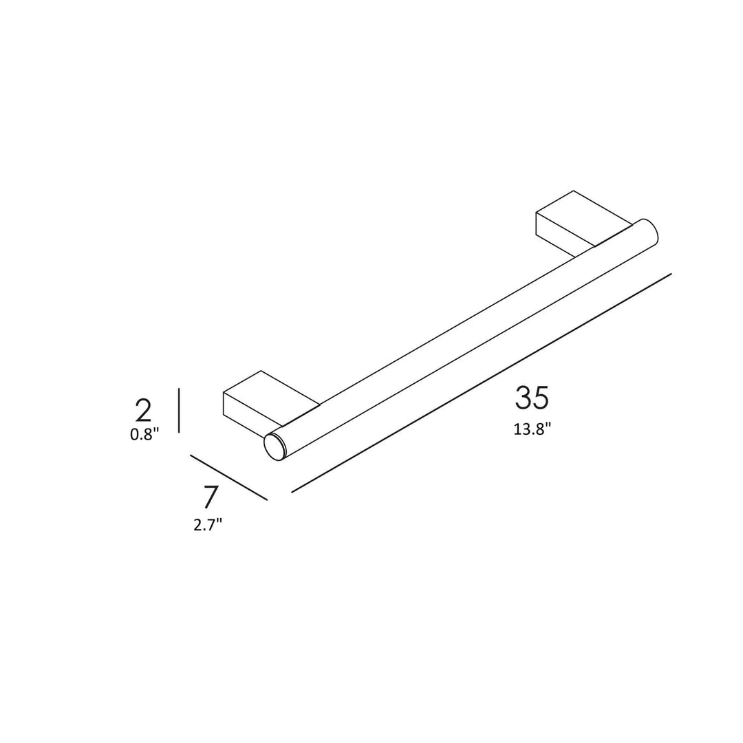 Tomo modern design brushed bronze towel bar holder. secretbathstore