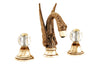 Swan Antique brass widespread bathroom sink faucet, luxury taps