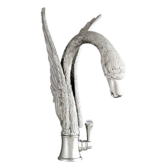 Antarctica Swan Single hole bathroom vessel sink faucet . Tall bathroom sink faucet, luxury taps