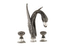 Antarctica Swan two handles bathroom sink faucet, widespread bathroom faucet.