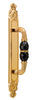 Amberes Door Pull handle on plate 16" with Black Swarovski crystals . Classica collection. Brass door pulls. Luxury pull handles.
