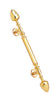 Extra large door pull handle. Polished gold