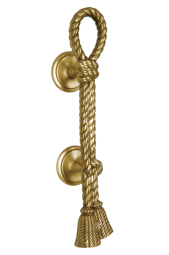 Toscana Door pull handle on rosettes 15.7". Classica collection. Brass door pulls. Luxury pull handles.