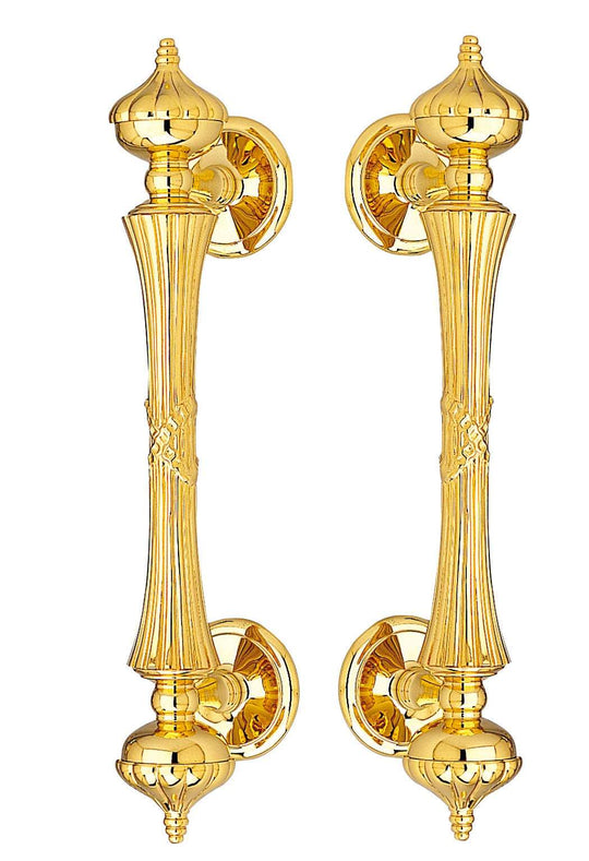 Normandy Door pull handles set 15.3". Classica collection. Luxury glass door pull handles set