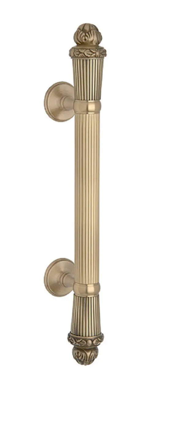 Giulia Brass Luxury Door pull handle on rosette.