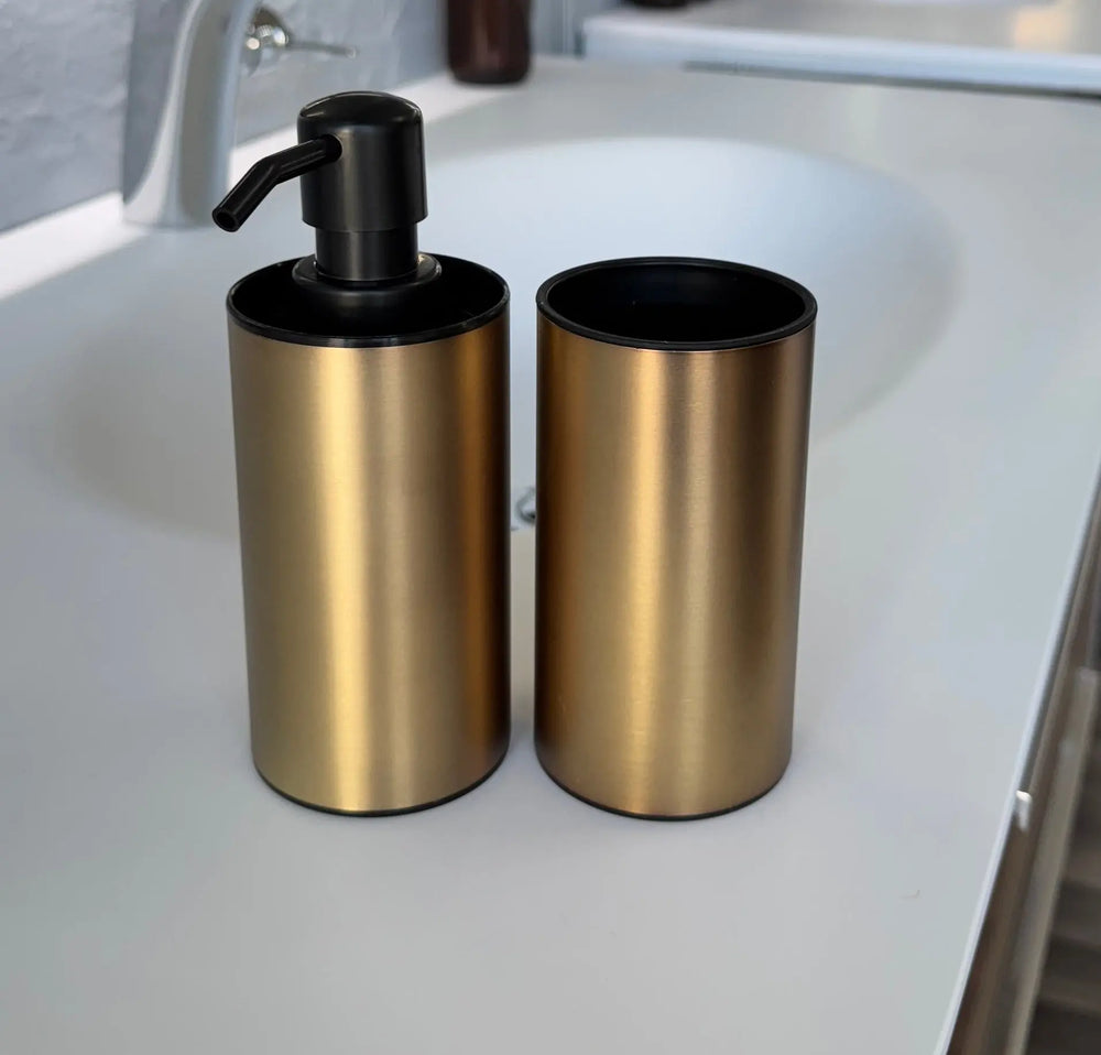 Arlene brushed gold bathroom accessories set secretbathstore