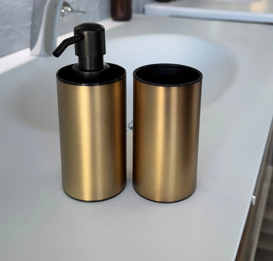 Arlene brushed gold bathroom accessories set secretbathstore
