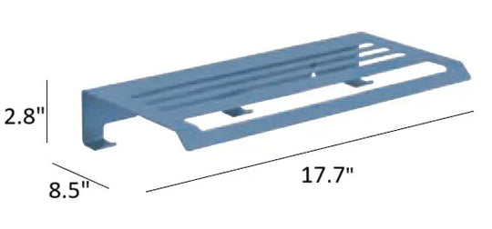 Slim towel shelf with hooks. Hotel style towel rack MT