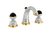 Artica Black Swarovski® Chrome Gold two handles widespread bathroom sink faucet, luxury fauctet