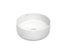 Matte white round bathroom sink