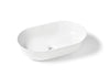 White modern oval vessel sink