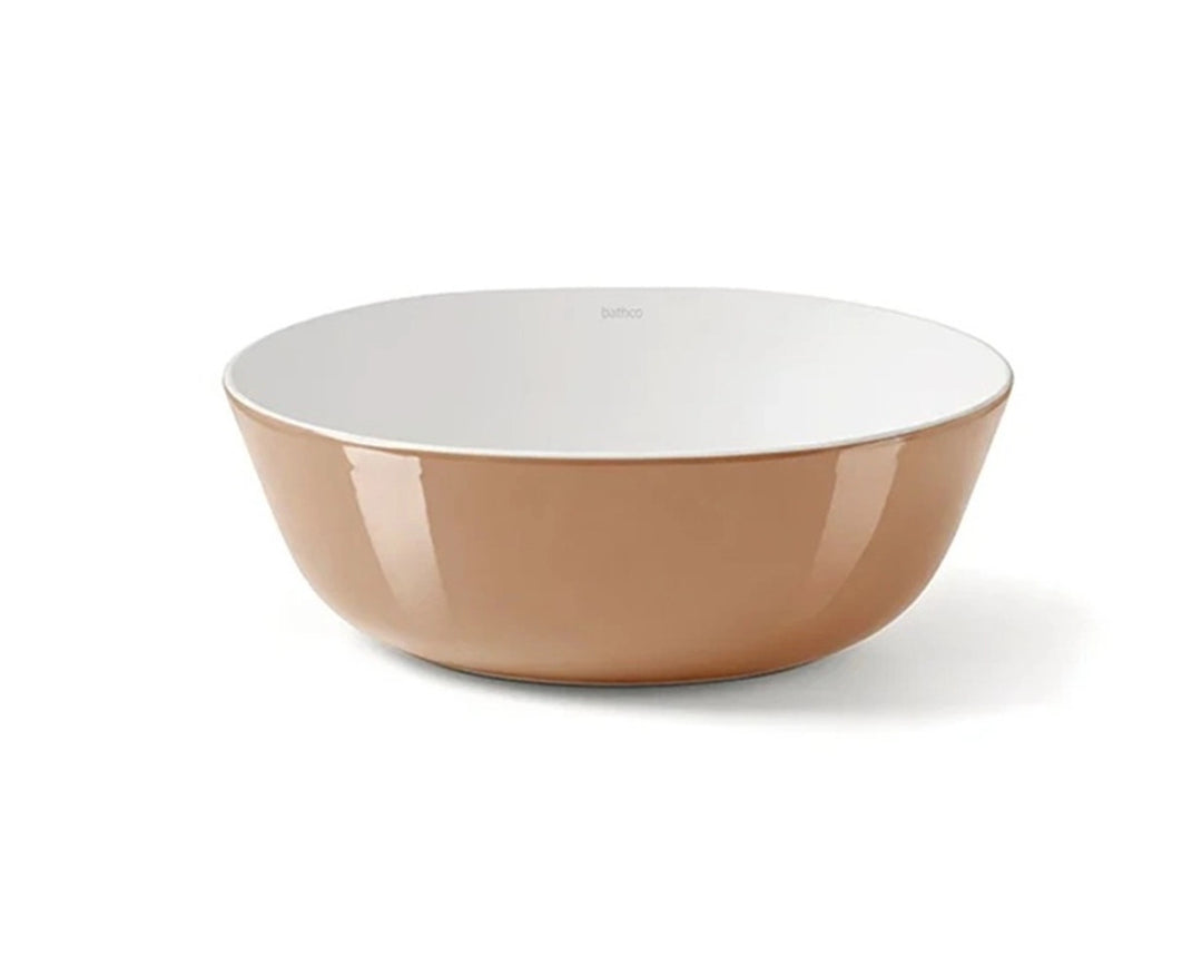 Davos Salmon Bowl bathroom sink