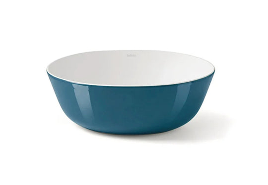 Blue porcelain bowl sink