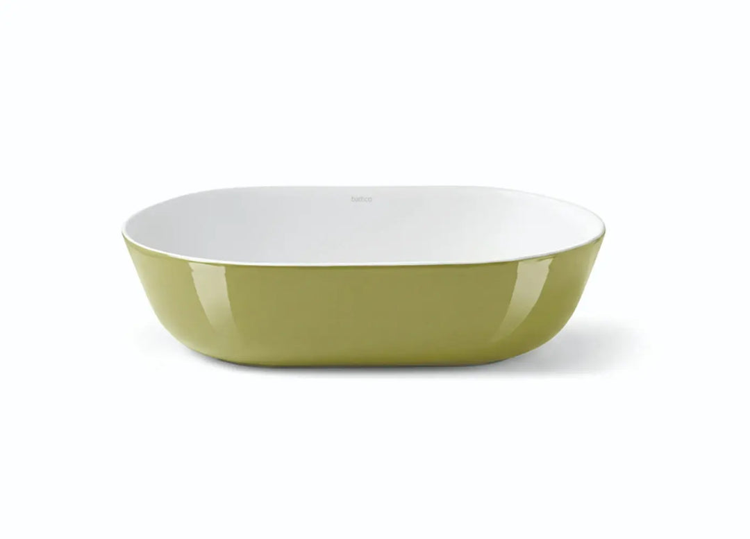 Green Oval vessel sink