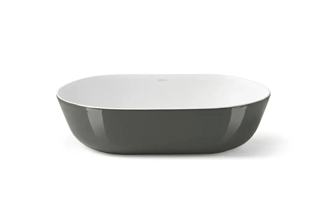Graphite Black Oval bathroom vessel sink