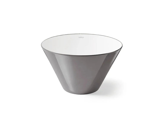 Gray bathroom vessel sink