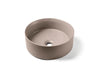 Brown round bathroom sink