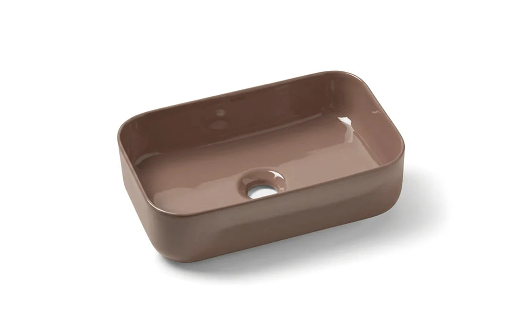 Modern Rectangular Porcelain Vessel Sink | Multi-Color Bathroom Basin