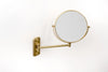 Wall mount 8" Two sided swivel brushed gold magnifying mirror Secret Bath