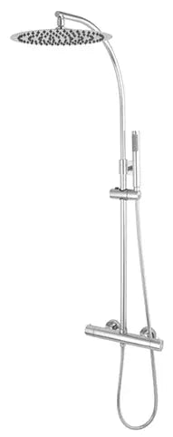 Minima polished chrome thermostatic shower column. Modern design MZ