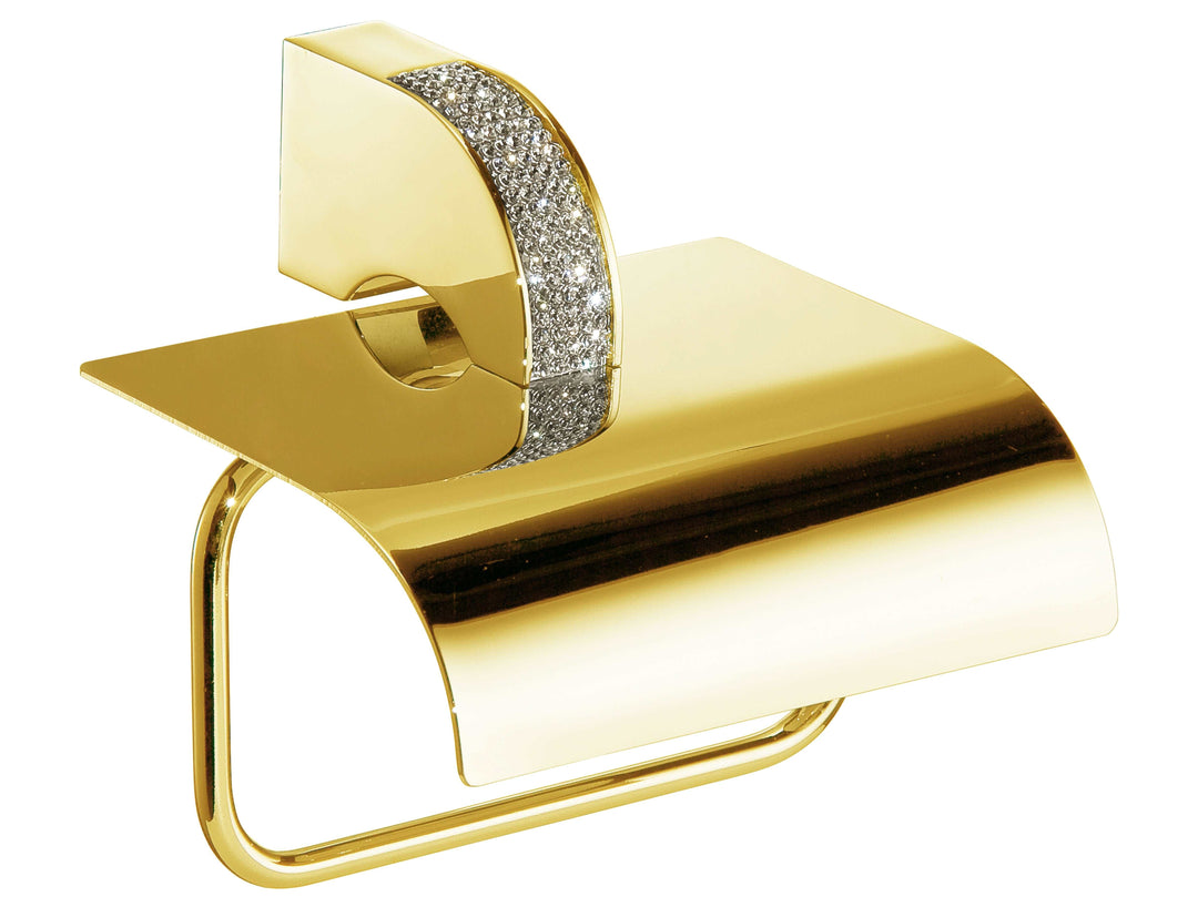 Cecilia toilet paper holder with cover. Swarovski crystals inlaid Secret Bath