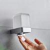 Nicole Square wall frosted glass soap dispenser. Round soap dispenser, gel dispenser