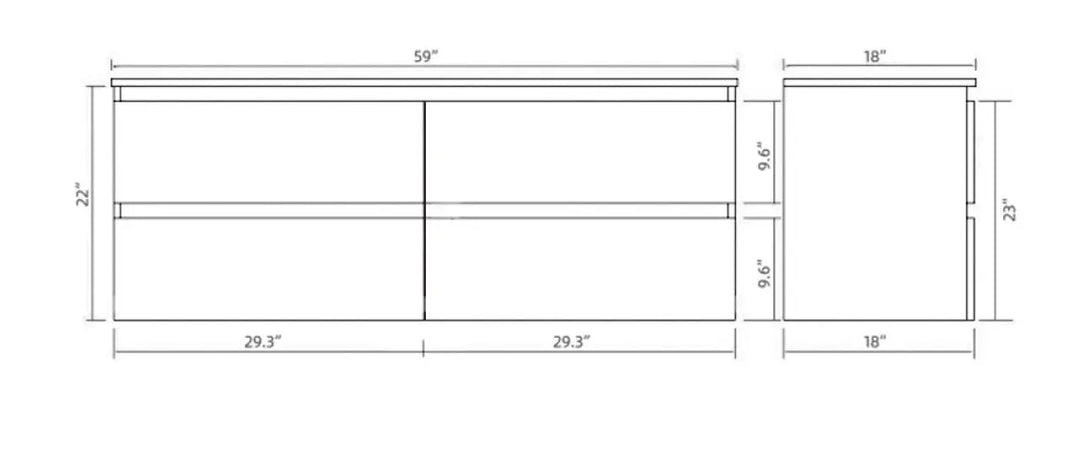 Alamo wall mounted bathroom vanity. waterproof bathroom vanity Secret Bath