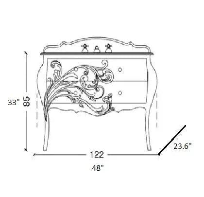 Andante Classica bathroom vanity 48". Italian bathroom vanity Armadi Art