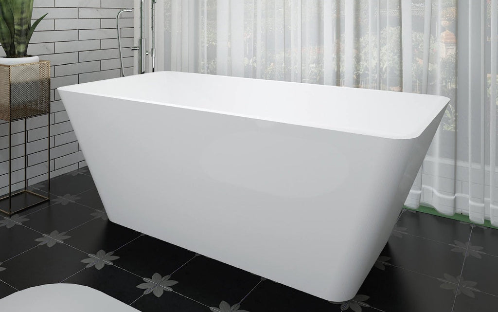 Angel acrylic free standing bathtub. Square tub. Modern bathtub Secret Bath