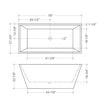 Angel acrylic free standing bathtub. Square tub. Modern bathtub Secret Bath